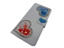                             Чехол-книжка iPhone 6 с сердечками белый*