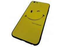                                 Чехол силиконовый iPhone 6 Plus со стеклянной вставкой (06)*