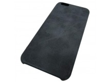                             Чехол пластиковый iPhone 6 Plus под замшу черный*
