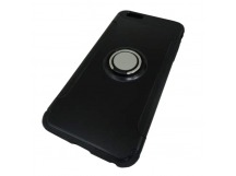                             Чехол пластиковый iPhone 6 Plus с кольцом и магнитом черный*