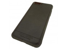                             Чехол силиконовый Pierre Cardin copy с кожаной вставкой iPhone 6 Plus коричневый