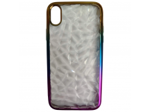                                 Чехол силиконовый iPhone XR PRISMA с цветным хром контуром*