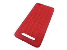                             Чехол силиконовый Xiaomi Redmi 4A плетеный красный