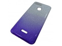                             Чехол пластиковый Xiaomi Redmi 6 блестящий серебристо-фиолетовый*