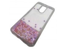                                 Чехол пластиковый Xiaomi Redmi 8 блестки в воде прозрачный (02)*