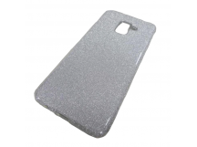                                     Чехол силикон-пластик Samsung A8 Plus 2018 (A730) Fashion с блестками серебристый