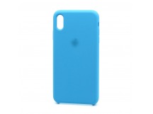                                     Чехол iPhone XR Silicone Case с логотипом и покрытием Soft touch (016) голубой