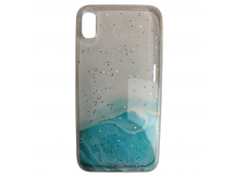                                 Чехол силиконовый iPhone XR палитра голубой