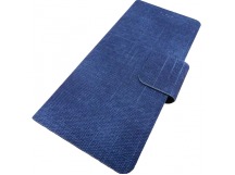                             Универсальный чехол-книжка "Maverick" Slimcase, упаковка пластик, 5,5-6,0", 2XL, джинсовый, синий