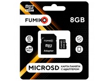                         8Gb карта памяти FUMIKO microSD + SD адаптер class10