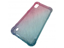                                     Чехол силиконовый Samsung A01 градиент розово-голубой