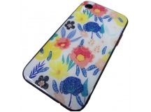                                 Чехол силикон-пластик iPhone XR блестящий с рисунком черный (01)*