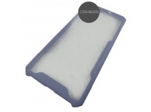                                 Чехол силикон-пластик iPhone XR прозрачный с окантовкой серый*