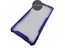                                 Чехол силикон-пластик iPhone XR прозрачный с окантовкой синий*