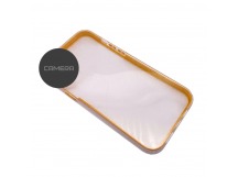                                     Чехол силиконовый Samsung A01 Core прозрачный с оранжевым контуром*