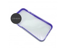                                     Чехол силиконовый Samsung A11 прозрачный с синим контуром*