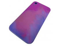                                 Чехол силиконовый iPhone XR палитра с логотипом сиреневый/розовый*