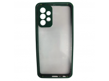                                     Чехол силикон-пластик Samsung A52 прозрачный с защитой по краям зеленый*