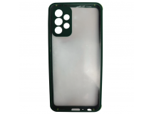                                     Чехол силикон-пластик Samsung A72 прозрачный с защитой по краям зеленый*