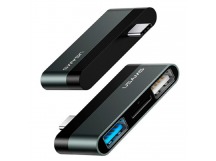                 USB HUB Usams SJ463 Type-C Mini HUB (2USB/MicroSD) серый*