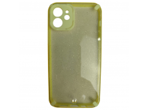                                     Чехол противоударный iPhone 12 (6.1) с блестками желтый