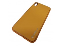                                 Чехол силикон-пластик iPhone XS Max Leather Case под кожу горчичный*