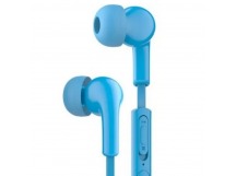                        Проводная стерео+гарнитура "Maverick" Deep Bass, i7, пульт ДУ, пластик корпус, плоск провод, голубой