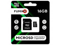                         16Gb карта памяти FUMIKO microSD + SD адаптер class10