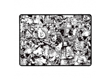 Коврик для мышки Vixion MP26 350x250x3 мм Граффити (черно/белый) 