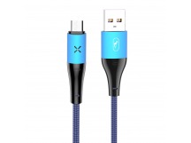 Кабель USB - micro USB SKYDOLPHIN S49V 100см 3A (blue) (206465)
