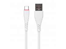 Кабель USB - Type-C SKYDOLPHIN S02T 100см 3A (white) (206505)