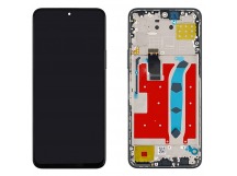 Дисплей для Huawei Honor X8 4G в рамке + тачскрин (черный) (100% LCD)