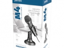 Микрофон Perfeo компьютерный M-4 черный (кабель 1,8 м, разъём 3,5 мм)