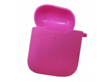                             Чехол-кейс для наушников AirPods силиконовый (темно-розовый) 