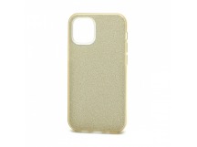                                 Чехол силикон-пластик iPhone 12 Mini Fashion с блестками золотистый