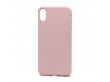 Чехол Silicone Case New Era (накладка/силикон) для Apple iPhone XS Max светло розовый