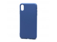 Чехол Silicone Case New Era (накладка/силикон) для Apple iPhone XS Max синий