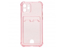 Чехол-накладка - SC300 с картхолдером для "Apple iPhone 12" (pink) (207991)