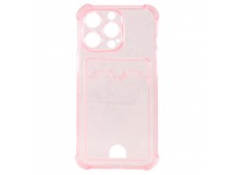 Чехол-накладка - SC300 с картхолдером для "Apple iPhone 13 Pro" (pink) (208000)