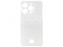 Чехол-накладка - SC300 с картхолдером для "Apple iPhone 14 Pro" (white) (208008)