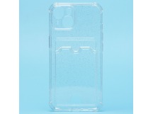 Чехол-накладка - SC300 с картхолдером для "Apple iPhone 14" (white) (208005)