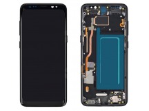 Дисплей для Samsung G950F Galaxy S8 в рамке + тачскрин (черный) (OLED)