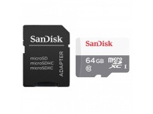 Карта памяти MicroSDHC 64GB Class 10 SanDisk + SD адаптер