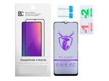 Защитное стекло "Премиум" для Xiaomi Redmi 10C/12C/Poco C40/C55 Черный