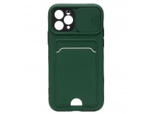 Чехол-накладка - PC066 с картхолдером (360) для "Apple iPhone 11 Pro" (green/black) (206973)