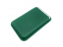 Держатель для карт Card Holder MagSafe кожа Зеленый в упаковке