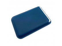 Держатель для карт Card Holder MagSafe кожа Синий в упаковке