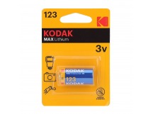 Батарейка 123 Kodak MAX CR123A (1-BL) (6/12) (211845)