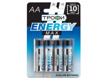 Батарейка AA Трофи LR6 ENERGY MAX  Alkaline (4-BL) (40/640) (211757)