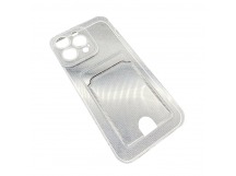 Чехол iPhone 12 Pro Силикон Angel Eyes с Карманом для карты Прозрачный 1.5mm